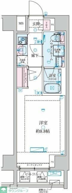 GENOVIA大師橋の物件間取画像
