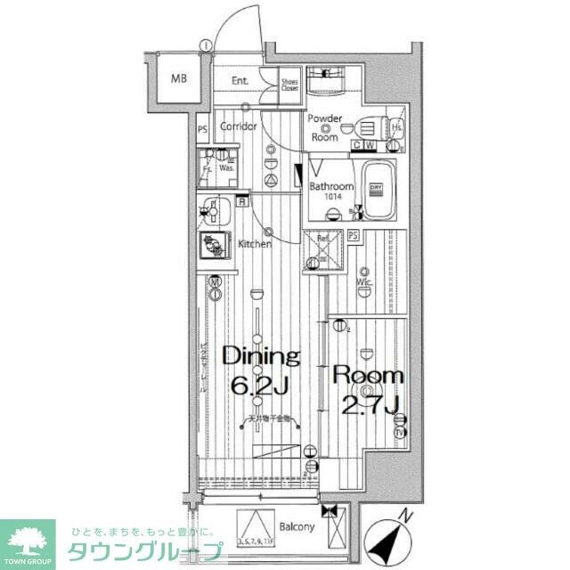 メイクスデザイン川崎IIIの物件間取画像