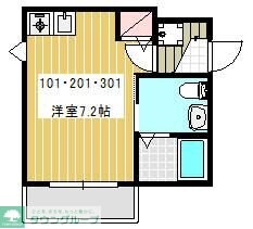 リラクレール長津田Aの物件間取画像