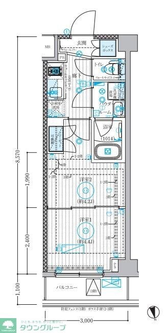 ブライズ宮崎台の物件間取画像