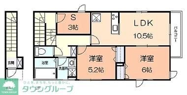 ヴィラ大雅Bの物件間取画像