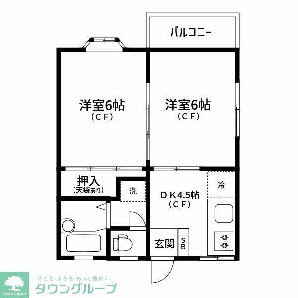 ヒルトップ五番館の物件間取画像