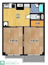 コーポロビンの物件間取画像
