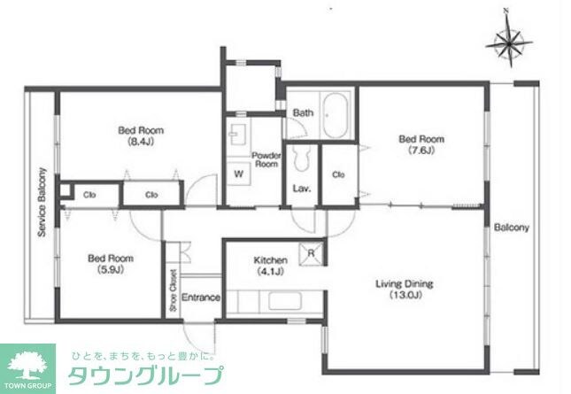 コンフォリア鷺沼三丁目の物件間取画像