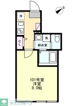 ベイルーム長津田フロントの物件間取画像