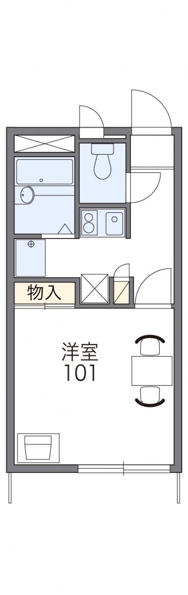 レオパレスルミエール テラオの物件間取画像