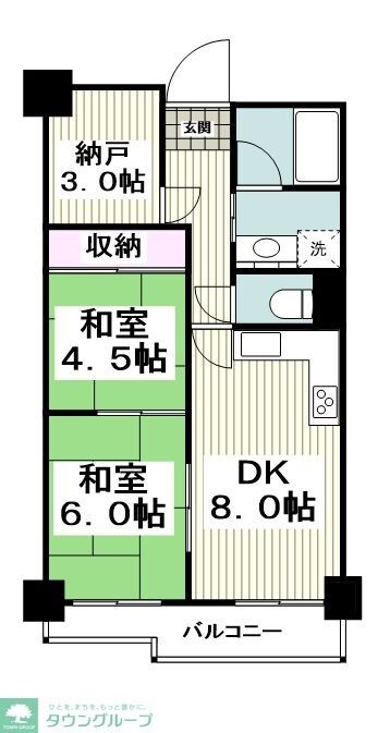ソシエ弐番館の物件間取画像