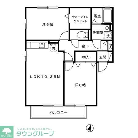 グリーンアヴェニュー Hの物件間取画像