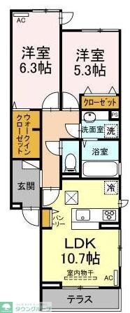 シャルール大倉山の物件間取画像