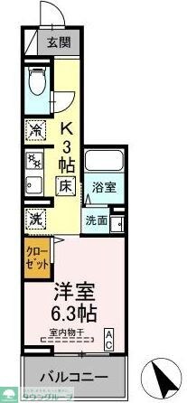 D Paina Takakuraの物件間取画像