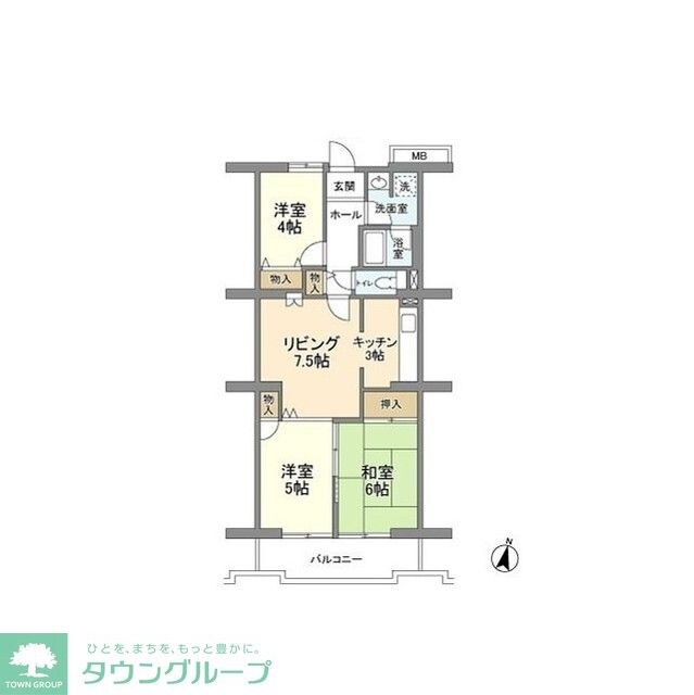 コーポレート中央林間1号棟の物件間取画像