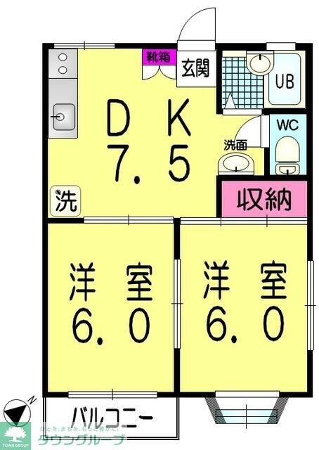 ブランメゾン長後の物件間取画像
