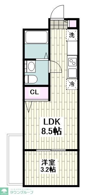 アザーレ・ディオン六会日大前の物件間取画像