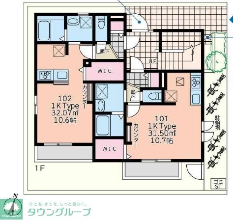 ルナ・ピエナ北里の物件間取画像