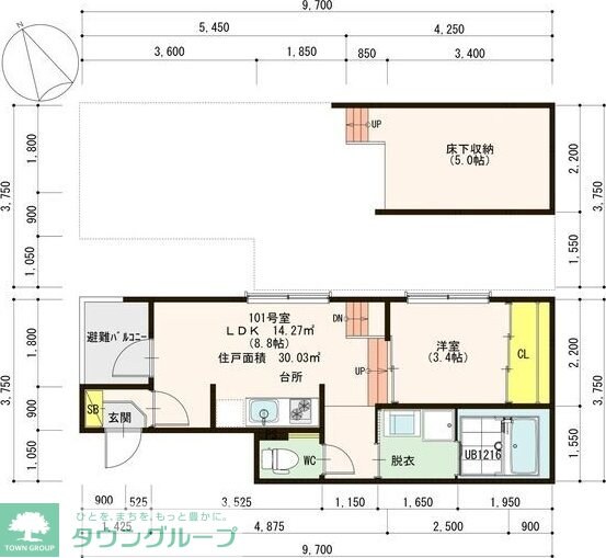 メゾン・ド・サントリナの物件間取画像