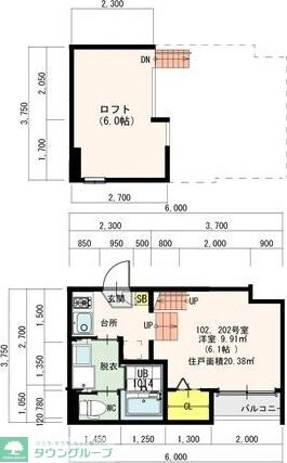 シエルマール柳ヶ枝町の物件間取画像