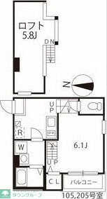 ハーモニーテラス松園の物件間取画像