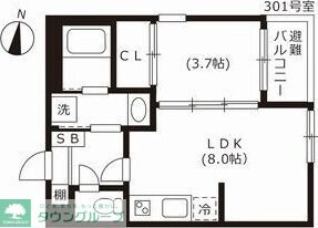 ハーモニーテラス旗屋の物件間取画像