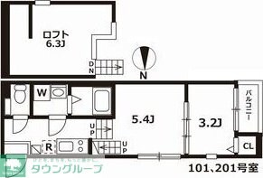 メモリアルの物件間取画像