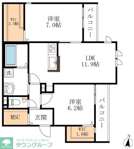 プライア桜山の物件間取画像