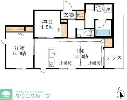 Belle Estimee Motoyamaの物件間取画像