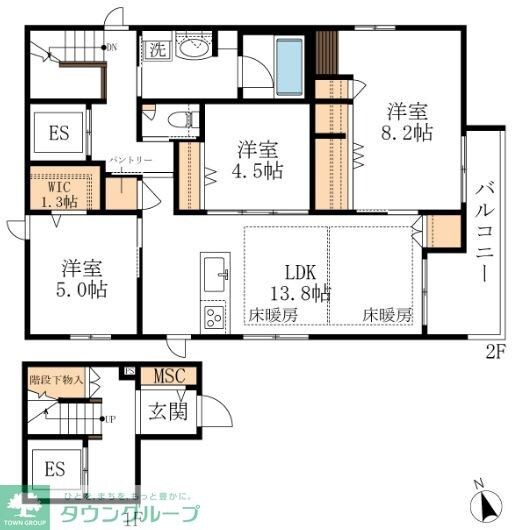 Belle Estimee Motoyamaの物件間取画像