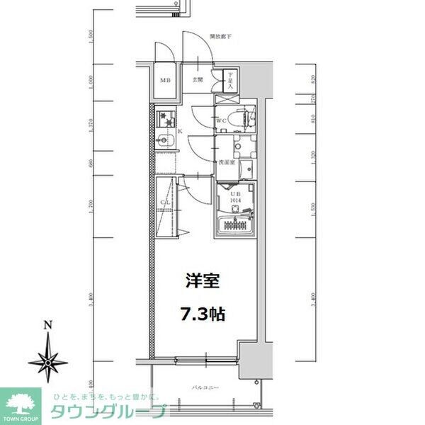 S-RESIDENCE亀島駅前ascent(アセント)の物件間取画像