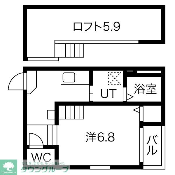 リブフラット藤江の物件間取画像
