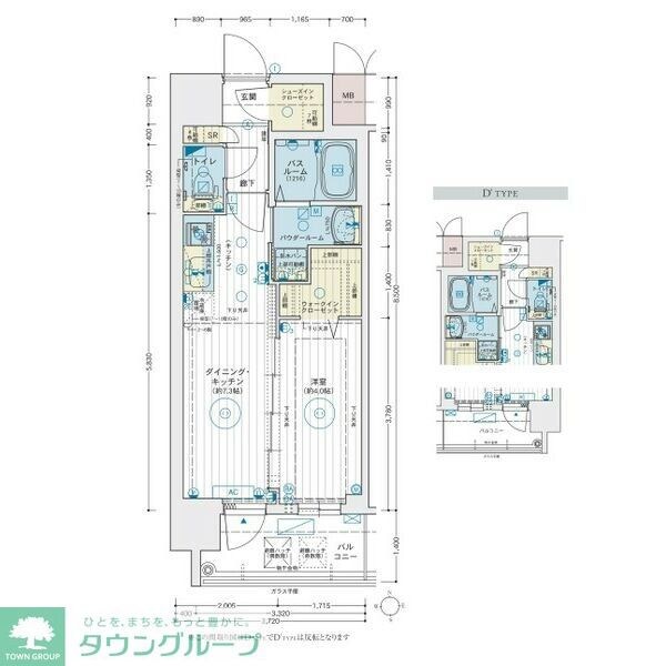 エステムコート名古屋 TWIN EASTの物件間取画像
