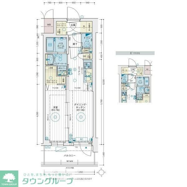 エステムコート名古屋 TWIN EASTの物件間取画像