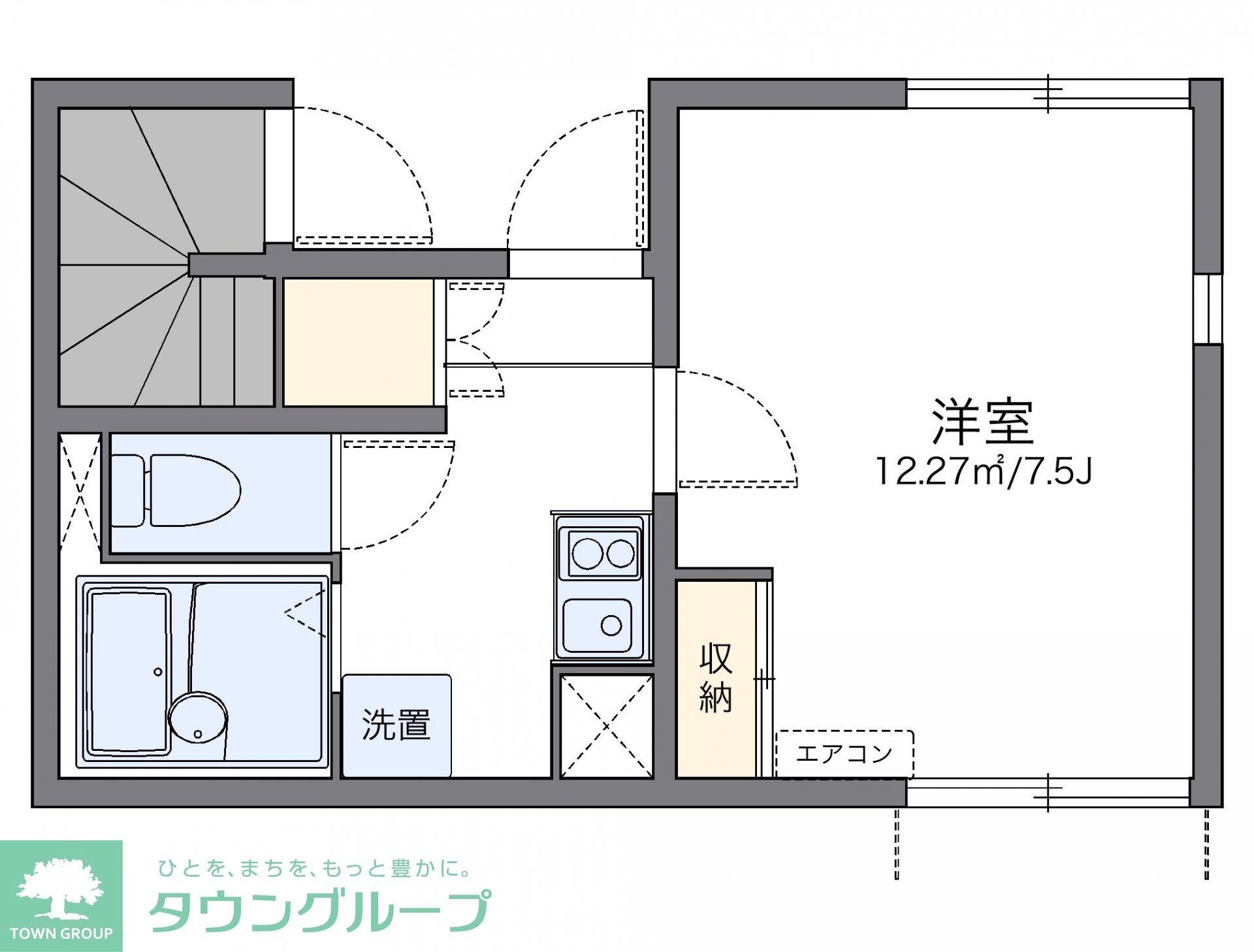 レオネクストケーズキューブ川名の物件間取画像