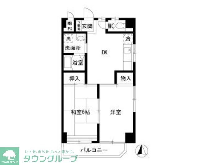 山田ハイツの物件間取画像