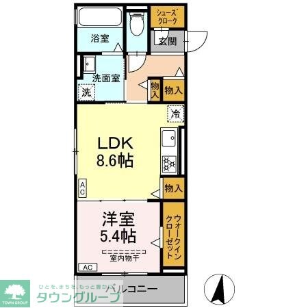 プレタクチュール中根町の物件間取画像