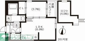 ハーモニーテラス旗屋の物件間取画像