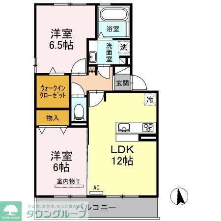 ハロウェル D棟の物件間取画像