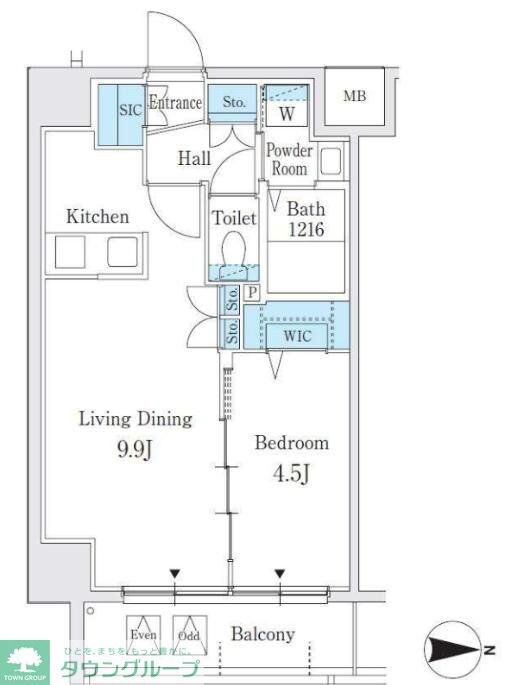 プレイズシード名古屋亀島の物件間取画像