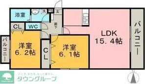 リバーサイド千年の物件間取画像