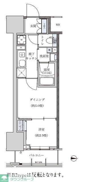パークアクシス新栄の物件間取画像