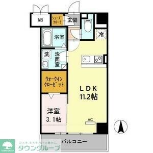 スティングレイつるまの物件間取画像