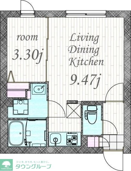 quador川名の物件間取画像