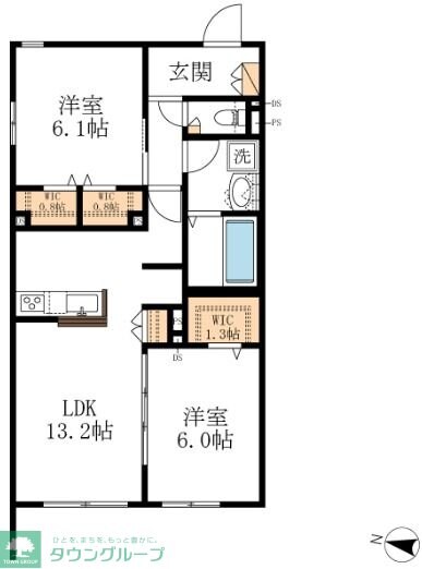 メゾンドゥラミティエの物件間取画像