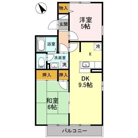 モービルガーデン山田 弐番館の物件間取画像