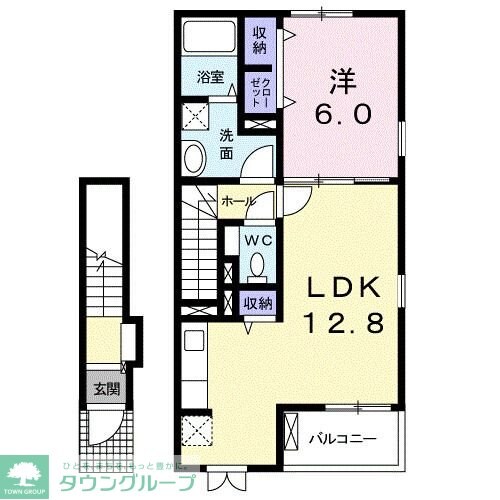 アパートメントこころの物件間取画像