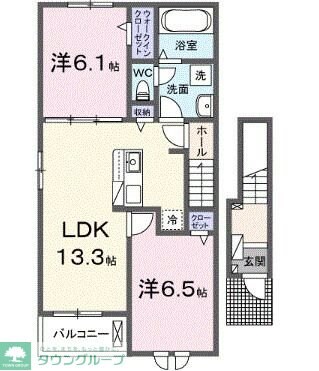 クレイドル下斎田Aの物件間取画像
