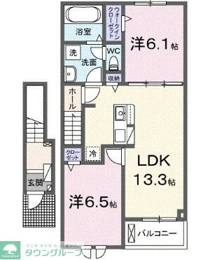 クレイドル下斎田Aの物件間取画像