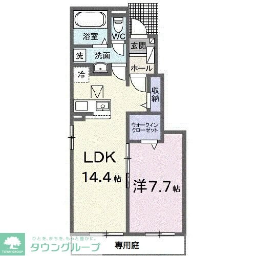 クレイドル下斎田Cの物件間取画像