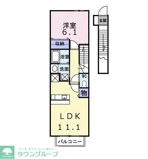 ドルチェ ローザIIの物件間取画像