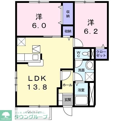 パール・カーサBの物件間取画像