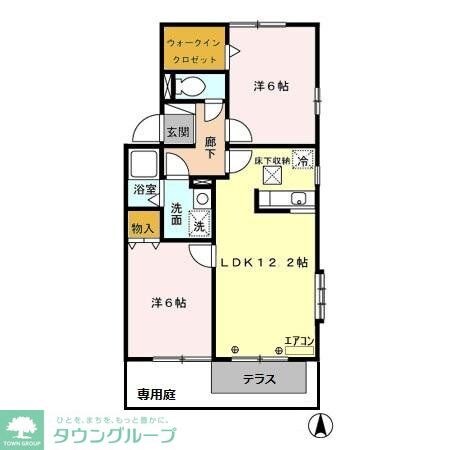 エクレーレ Cの物件間取画像