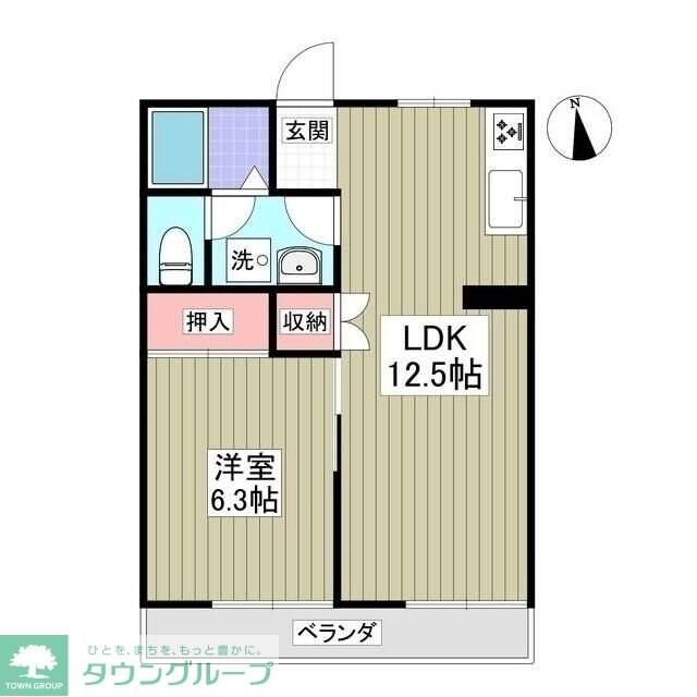 ビューハイツ講堂の物件間取画像